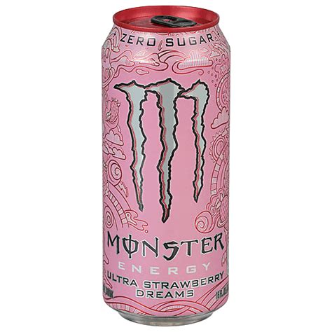 Monster Energy Drink Zero Sugar Ultra Strawberry Dreams 16 Fl Oz