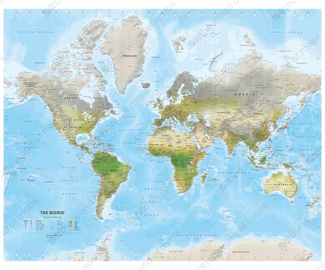 Digital Environmental Map Of The World Medium 1499 The World Of