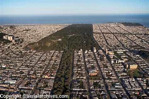 Aerial Photograph Of Golden Gate Park And The Panhandle San Francisco