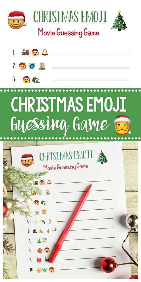 Guess The Christmas Song Or Movie With Emoji Game Fun Party Activity
