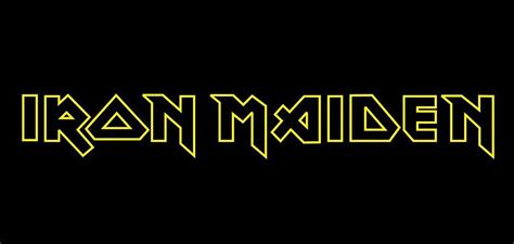 Iron Maiden Logo Heavy Metal Band Symbol Yellow Digital Art By Music N