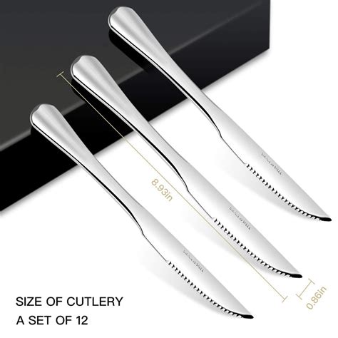 Steak Knives Heavy Duty Stainless Steel Steak Knife Set Of 12 For