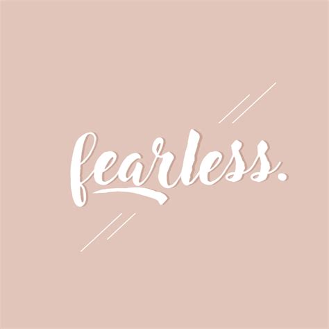 The Word Fearless Written In White On A Pink Background