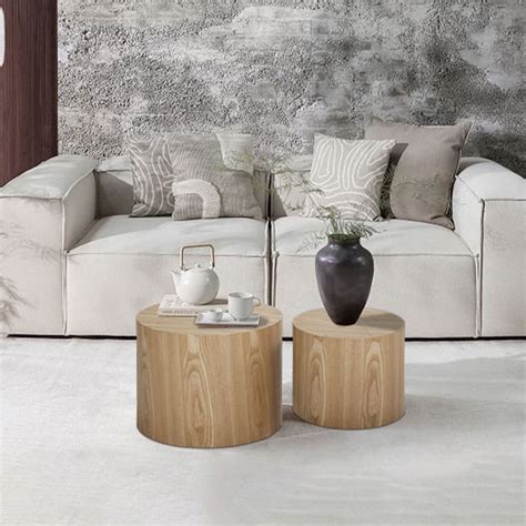 Cylinder Coffee Table Set Of 2