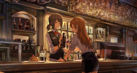 Bar Anime Anime Girls Huanxiang Heitu Wallpaper Resolution1978x1064