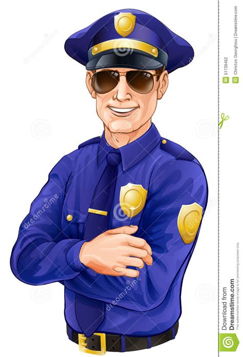 Sunglasses Policeman Stock Vector Illustration Of Officer 51739462