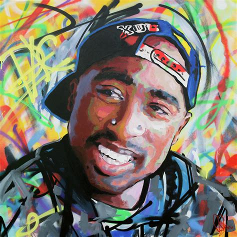 Tupac Portrait Painting By Richard Day Pixels
