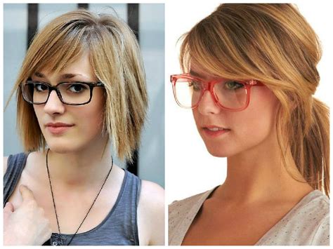 Ideal Medium Length Hairstyles With Bangs And Glasses