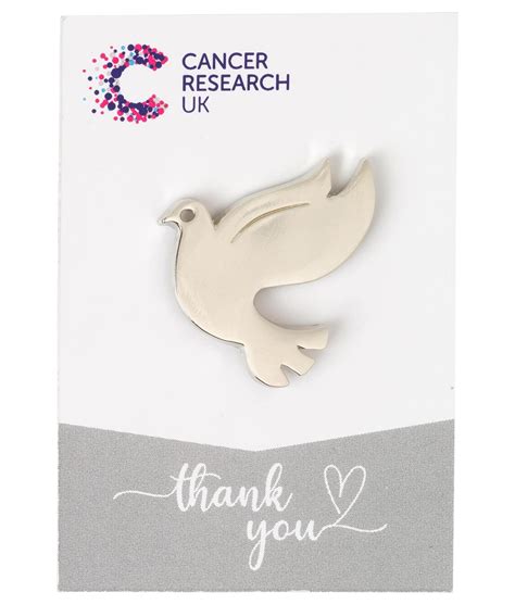 Silver Dove Pin Badge Cancer Research Uk Online Shop