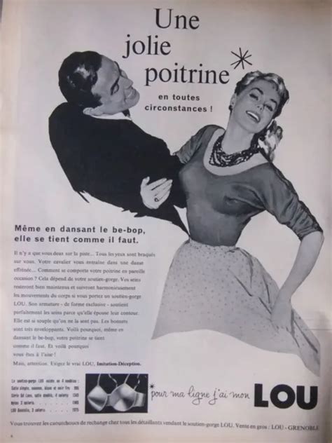 1956 advertising lou une nice chest bra advertising 3 23 picclick