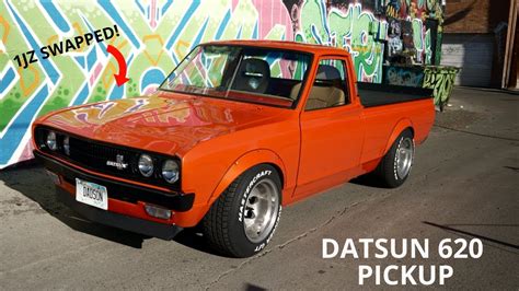 Beautifully Restored Datsun 620 Pickup Review 1jz Swapped Youtube