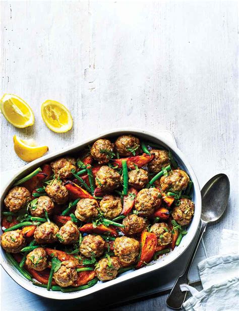 Dairy food cookbook chicken casserole with doughballs. Meatball traybake recipe | Sainsbury's Magazine