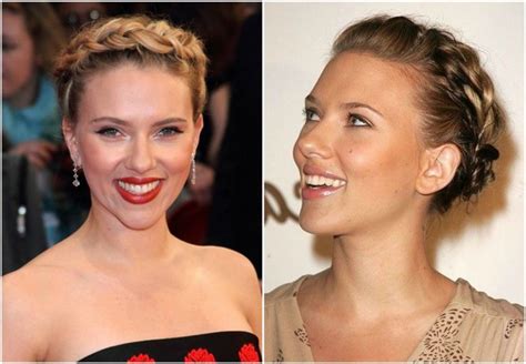 Scarlett Johansson`s Hairstyle Braid Scarlett Johansson Hairstyle Celebrity Hairstyles