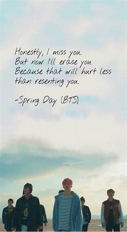Bts Quotes Lyrics Spring Kpop Quote Wallpapers