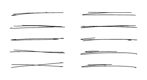 Premium Vector Thin Underline Lines Set Scribble Hand Drawn Markers