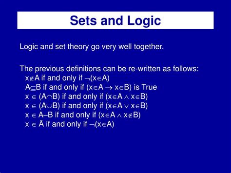 Ppt Intro To Set Theory Powerpoint Presentation Free Download Id