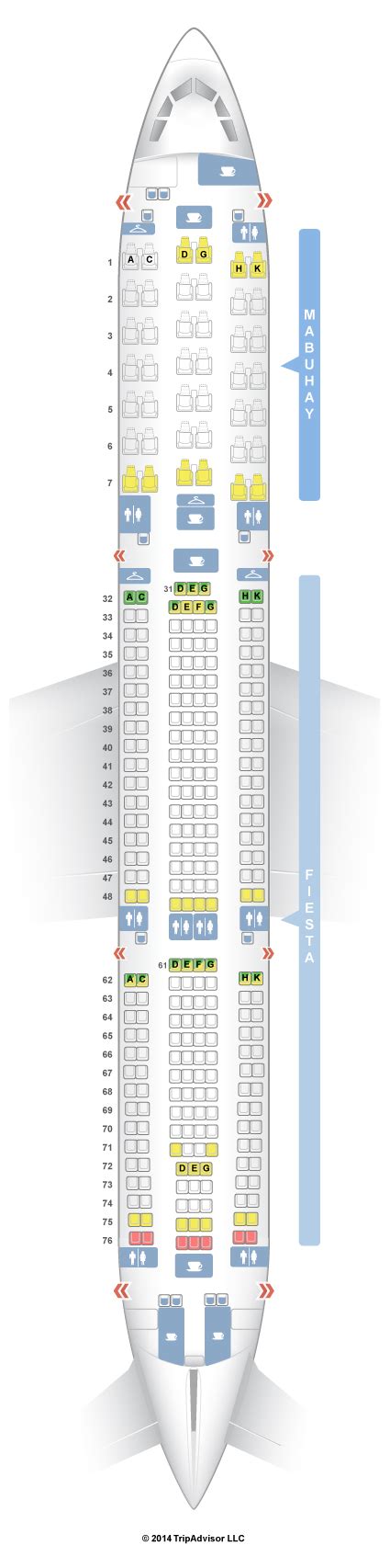 Seat Map Philippine Airlines Boeing B Er China Airlines Thai