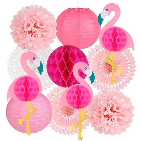 Joechie Flamingo Party Supplies Hawaiian Party Decorations Flamingo