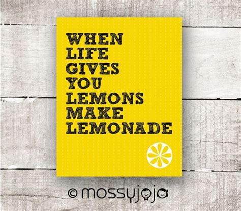 When Life Gives You Lemons Make Lemonade 8x10 Print By Mossyjojo