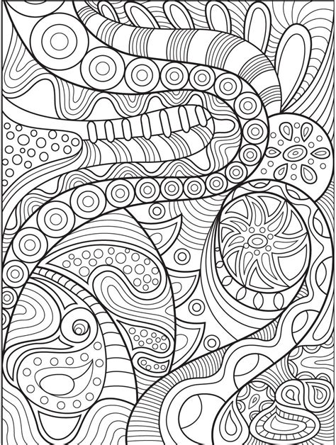 Coloring Pages Free Abstract Coloring Design Sheet