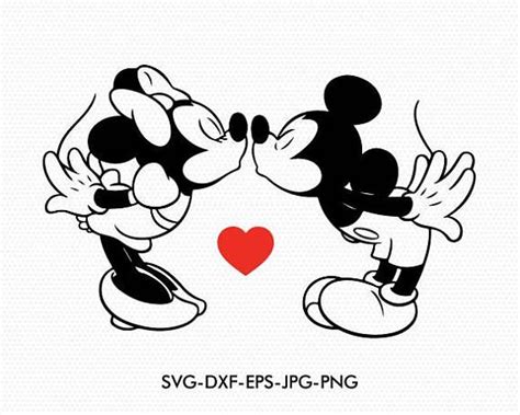Mickey Svg Minnie Disney Clipart Ears Love Kiss Minnie Bow Minnie