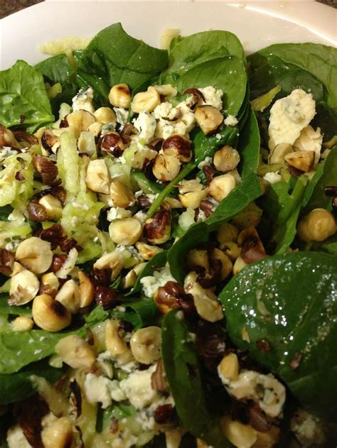 I try to include several helpings of raw spinach in my diet each. Spinach, apple, hazelnut and blue cheese salad - Jamie ...
