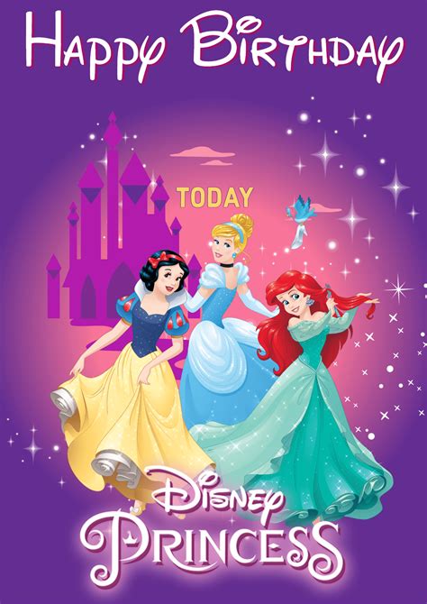 Personalised Disney Princess Birthday Card