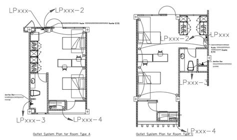Outlet Electrical System Plan For Room Cad Drawing Dwg File Cadbull
