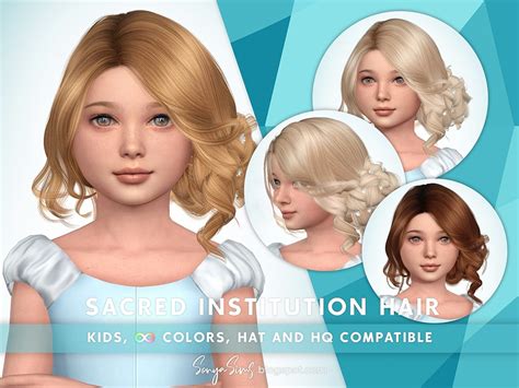 The Sims Resource Patreon Sonyasims Sacred Institution Hair Kids In