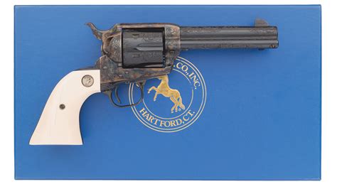 Colt Factory B Grade Engraved Single Action Army Revolver Rock