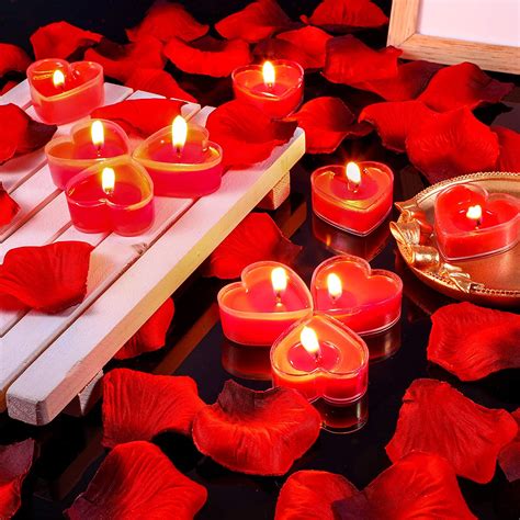 Wholesale 9 Pieces Heart Shape Candles Romantic Love Candle Tealight Candles With 800 Pieces