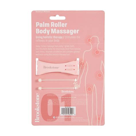 Brookstone Palm Roller Body Massager Pink