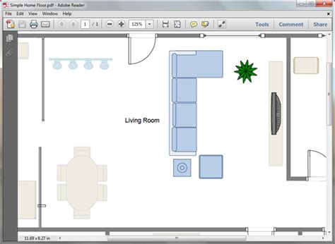 With edraw, you can edit and print the free dining room plan templates for personal and commercial use. Living Room Plan Templates for PDF
