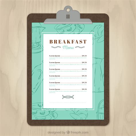 11 Free Sample Breakfast Menu Templates Printable Samples
