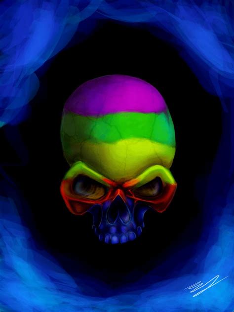 Rainbow Skull Skull Wallpaper Skull Art Dark Images