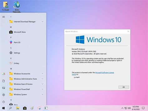 Windows 10 Pro Installer Version 20h2 Os Build 19042538 64 Bit