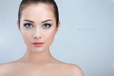 Beautiful Woman Face Perfect Makeup Stock Photo By Heckmannoleg