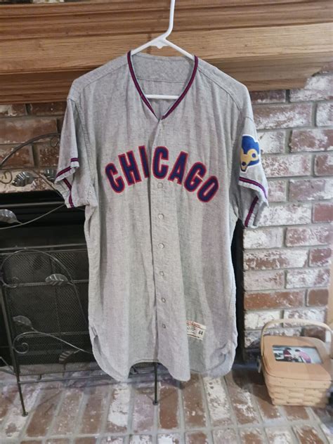 1962 Chicago Cubs Game Worn Road Flannel Jersey Ebay