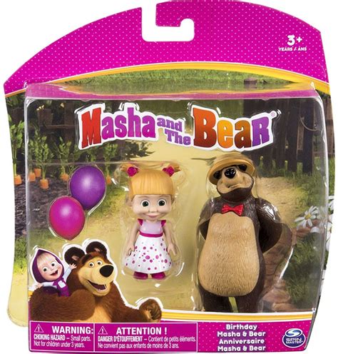 Masha And The Bear Birthday Masha Bear 3 Figure 2 Pack Spin Master Toywiz