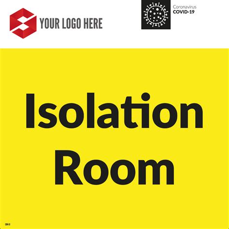 600mm X 600mm Isolation Room Safety Signs Uk Ltd