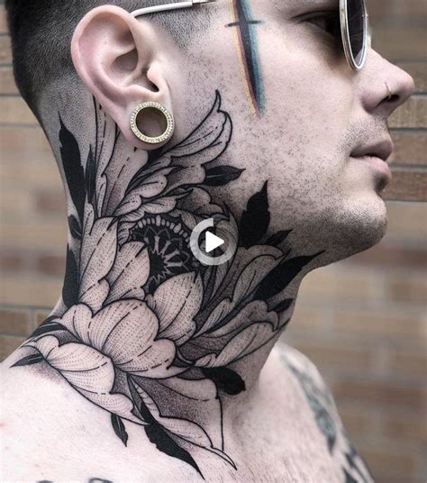 In Full Neck Tattoos Flower Neck Tattoo Neck Tattoo For Guys
