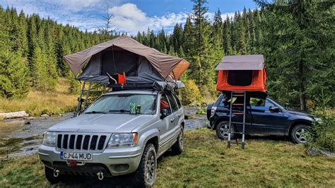 Rooftop Tent Camping Suzuki Grand Vitara And Jeep Grand Cherokee Youtube