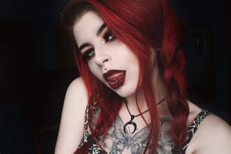Redhead Ginger Alternative Goth Girl Image By Kaylamorbid