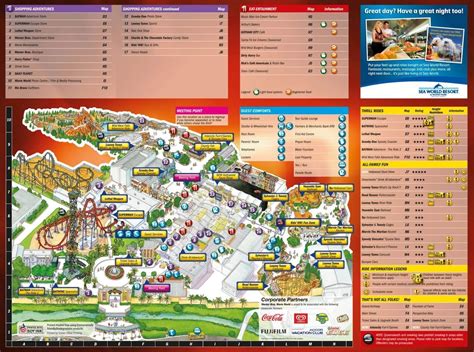 Maps Of Gold Coast Theme Parks Dreamworld Sea World Experience Oz