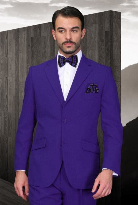 Mens Purple Suit 2 Button