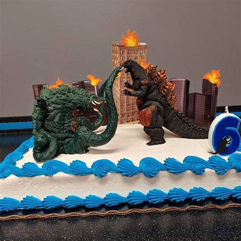 Godzilla Centerpiece Picks Godzilla Cake Topper Dinosaur Party Ready