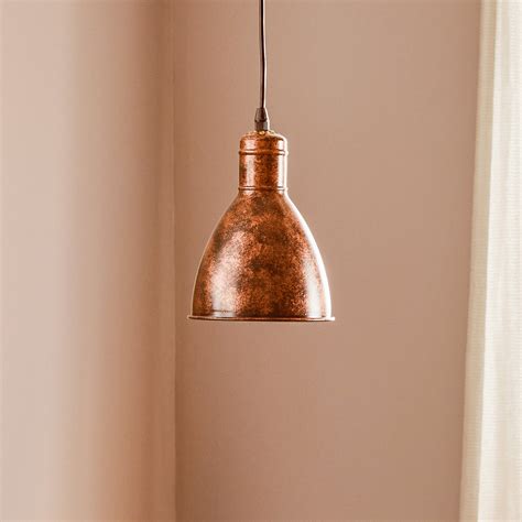 Pendant Light Priddy 1 One Bulb Antique Copper Uk