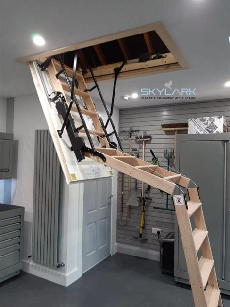 Loftease Skylark 3 Section Electric Timber Folding Loft Ladder