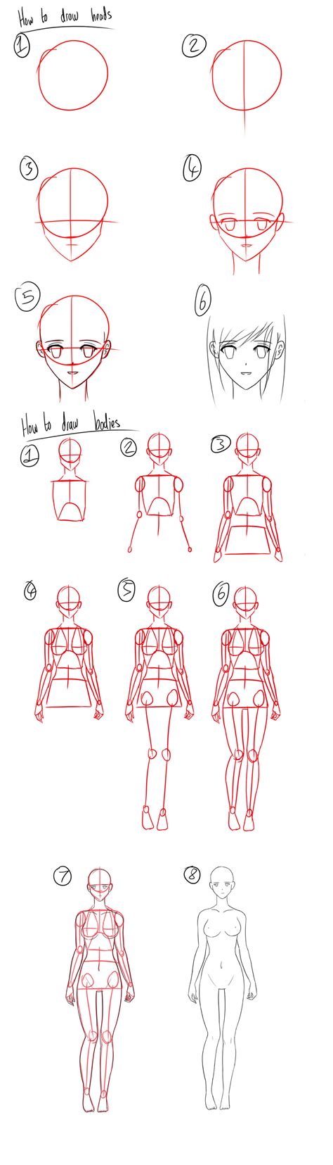 Tutorial How To Draw Anime Headsfemale Bodies By Micky K On Deviantart