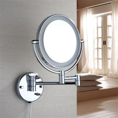 Buy Bathroom Chrome Wall Mounted 8 Inch Brass 3x1x Magnifying Mirror Led Light